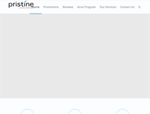 Tablet Screenshot of pristineclinicalskincare.com